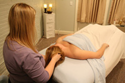 Shana giving a massage